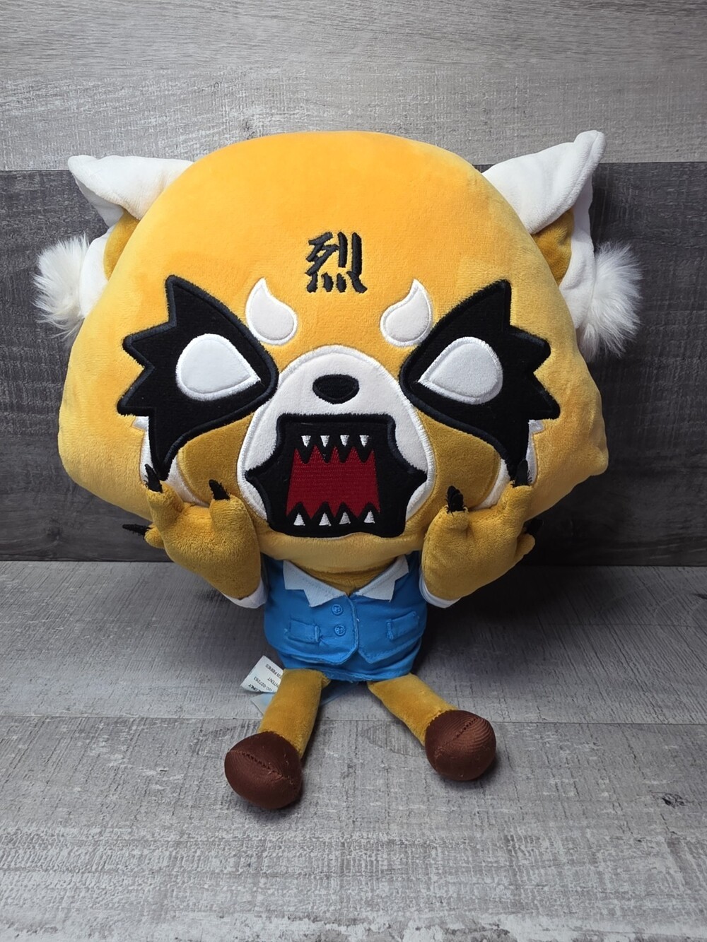 Aggretsuko Rage Plush 12" Angry Face Stuffed Red Panda Sanrio Anime Plush G38